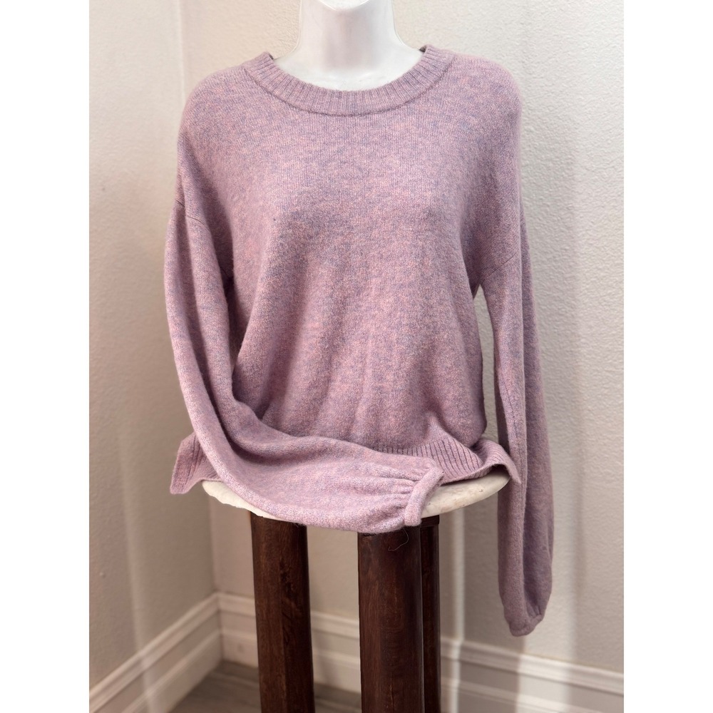 Madewell Payton Lavender Purple Merino Wool Alpaca Balloon‎ Sleeve Sweater XS